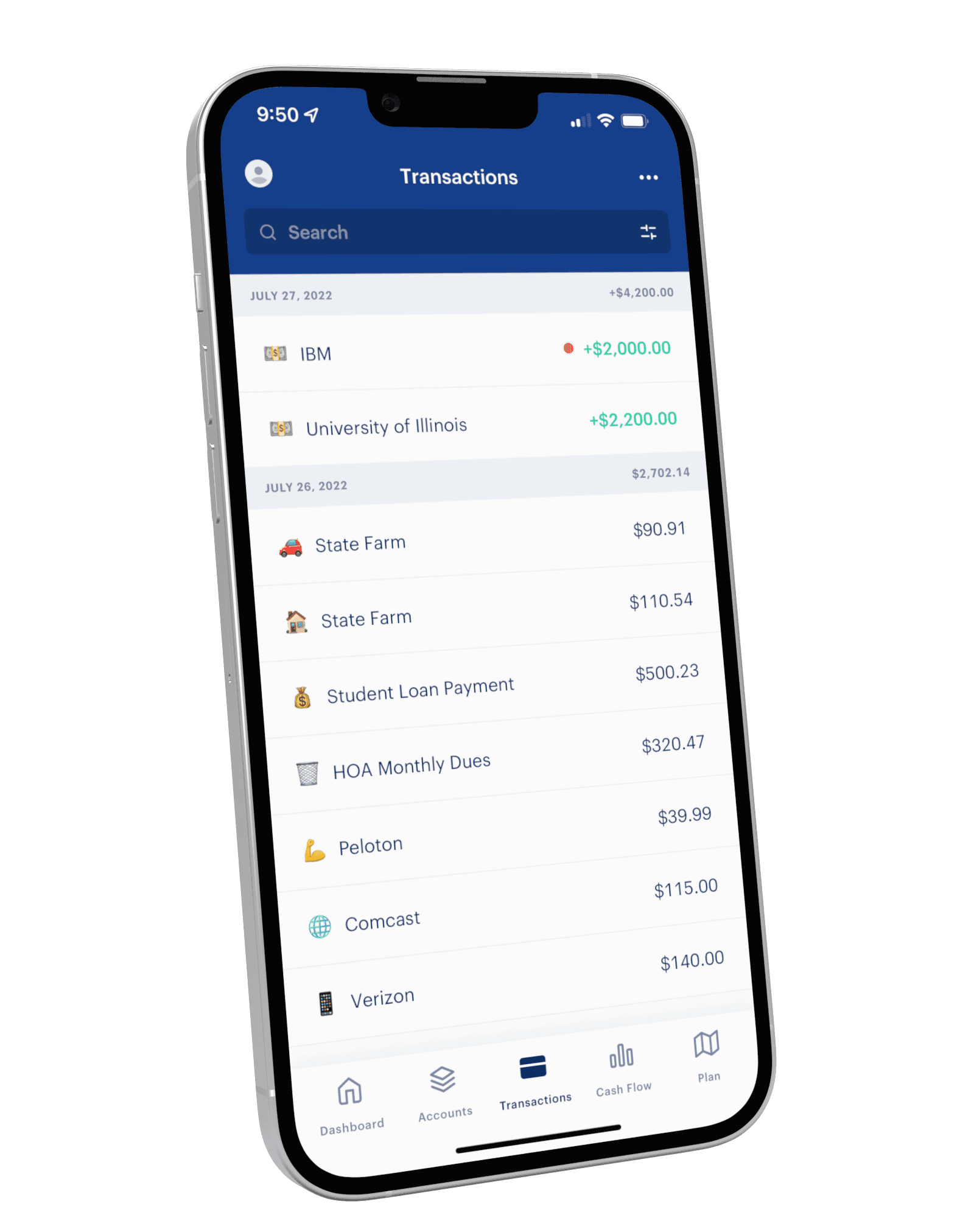 Transactions with Monarch on mobile